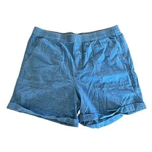 Jordache Casual Blue chambray soft lightweight cotton Shorts women’s large